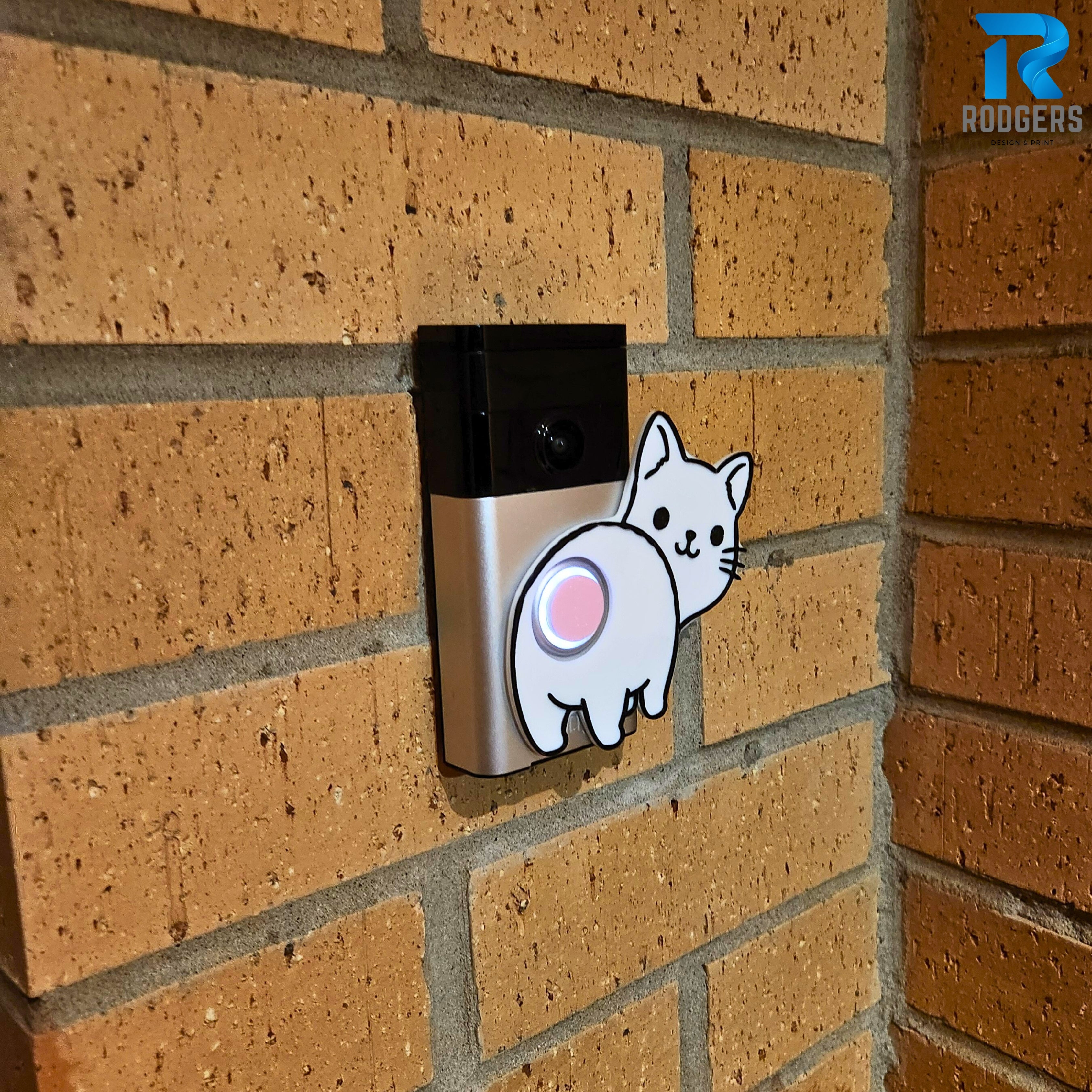 Funny cat Ring Doorbell cover - Faceplate